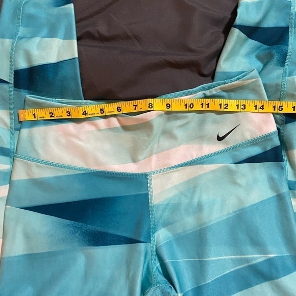 NIKE Aqua Blue Dri-Fit Leggings size M - Picture 3 of 6